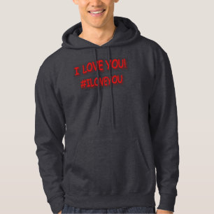 Cute Expression Design "I LOVE YOU!". Buy Now Hoodie