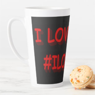 Cute Expression Design "I LOVE YOU!". Buy Now Latte Mug