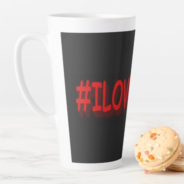 Cute Expression Design "#ILOVEISRAE". Buy Now Latte Mug (In Situ)