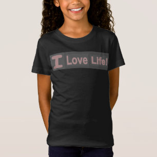 Cute Expression Design "Love Life". Buy Now T-Shirt