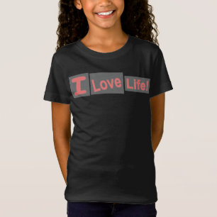 Cute Expression Design "Love Life". Buy Now T-Shirt