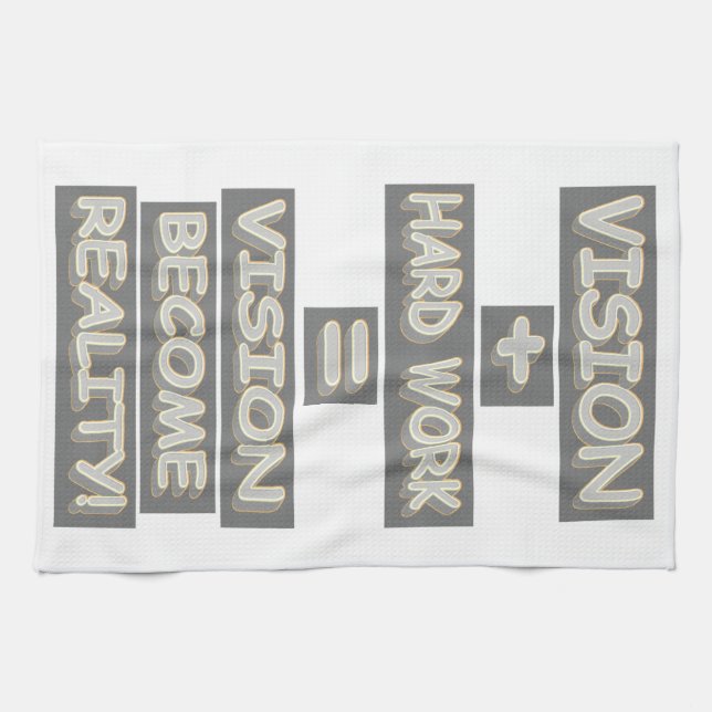Cute Expression Design "Success Formula". Buy Now Tea Towel (Horizontal)