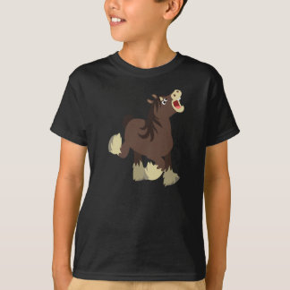 Cute Exuberant Cartoon Shire Horse Kids T-Shirt