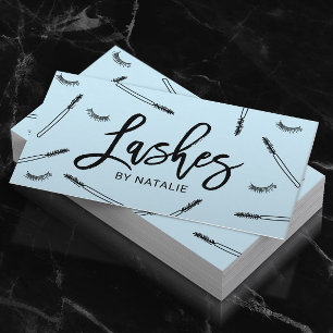 Cute Eyelash Extensions Lash Makeup Artist Blue Business Card