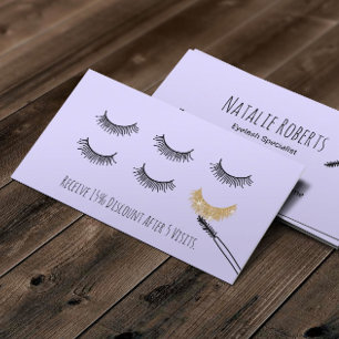 Cute Eyelash Makeup Artist Lash Lounge Loyalty #2 Card