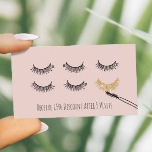 Cute Eyelash Makeup Artist Lash Lounge Loyalty Card