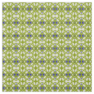 Cute fabric seamless green & blue print pattern
