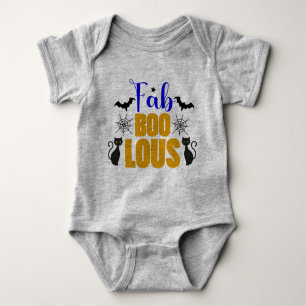 Cute FABULOUS Halloween Black Cat Baby Bodysuit