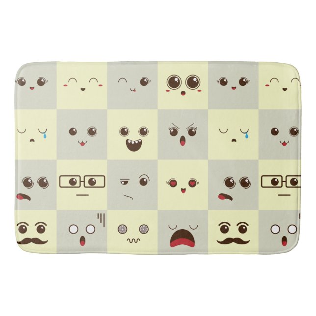 Cute face bath mat (Front)