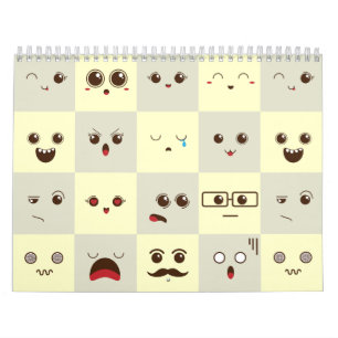 Cute face calendar