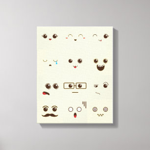 Cute face canvas print