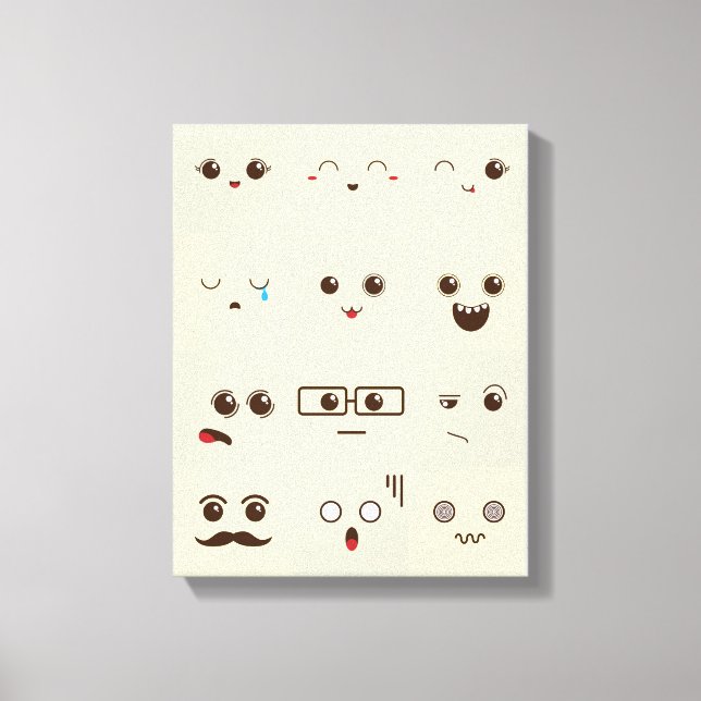 Cute face canvas print (Front)