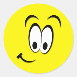 CUTE FACE CLASSIC ROUND STICKER