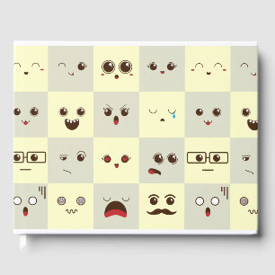 Cute face guest book