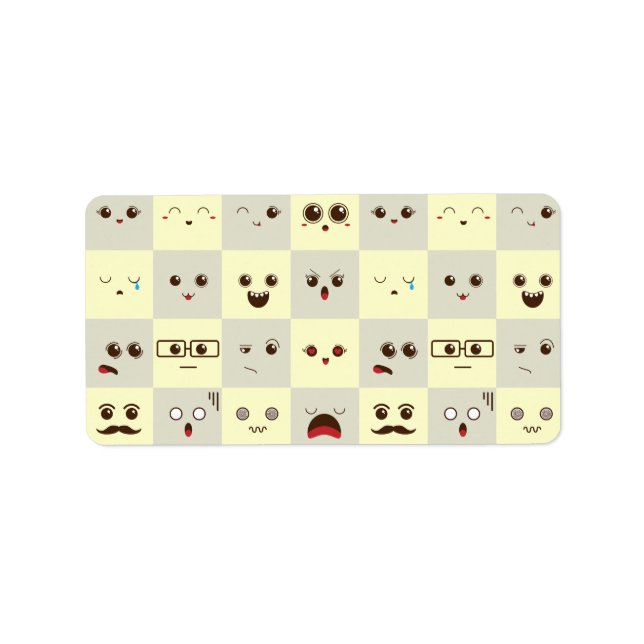 Cute face label (Front)