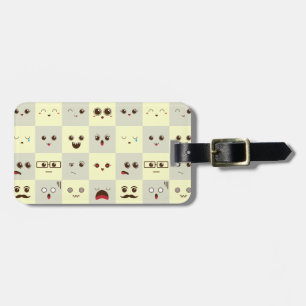 Cute face luggage tag