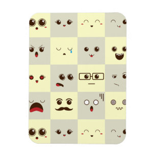 Cute face magnet