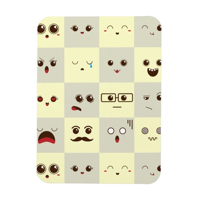 Cute face magnet (Vertical)