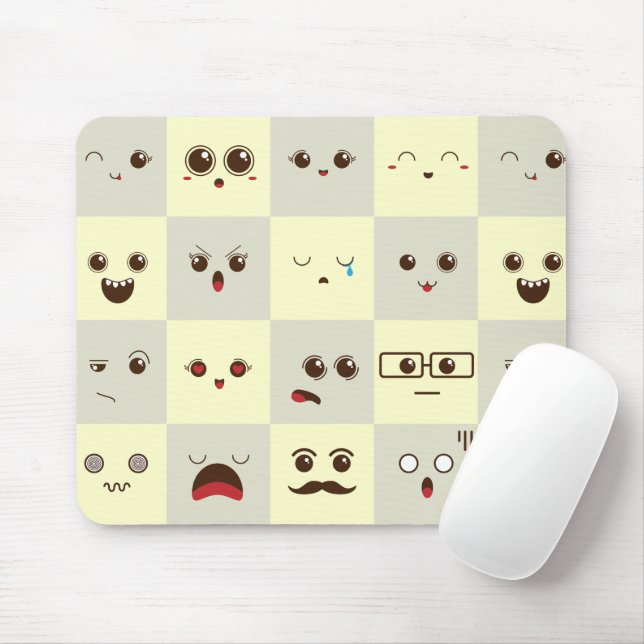 Cute face mouse pad (With Mouse)