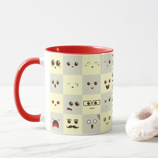 Cute face mug (With Donut)