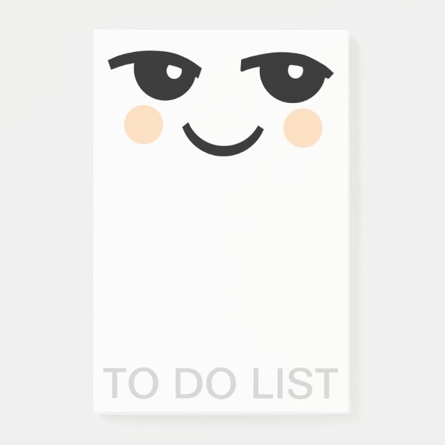 CUTE FACE POST-IT NOTES NOTEPAD (Front)