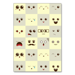 Cute face table number