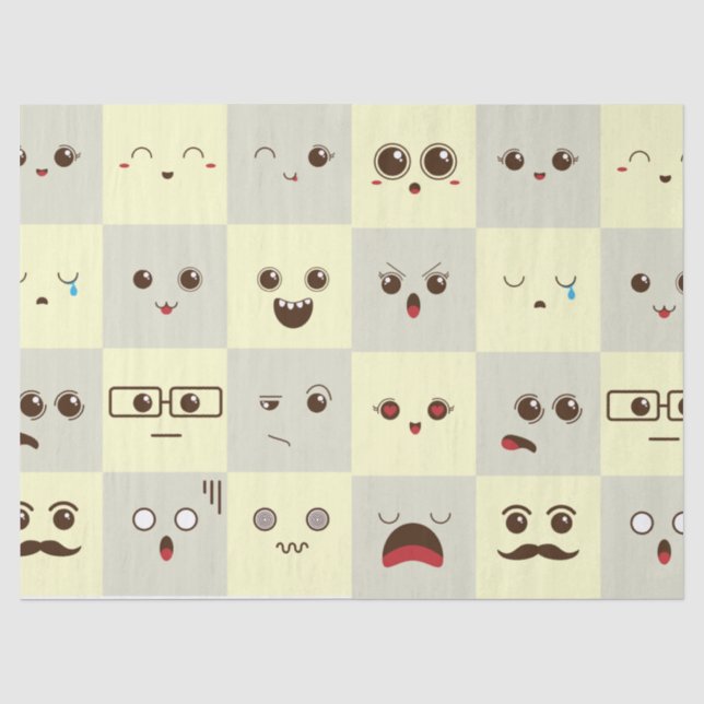 Cute face tissue paper (Front)
