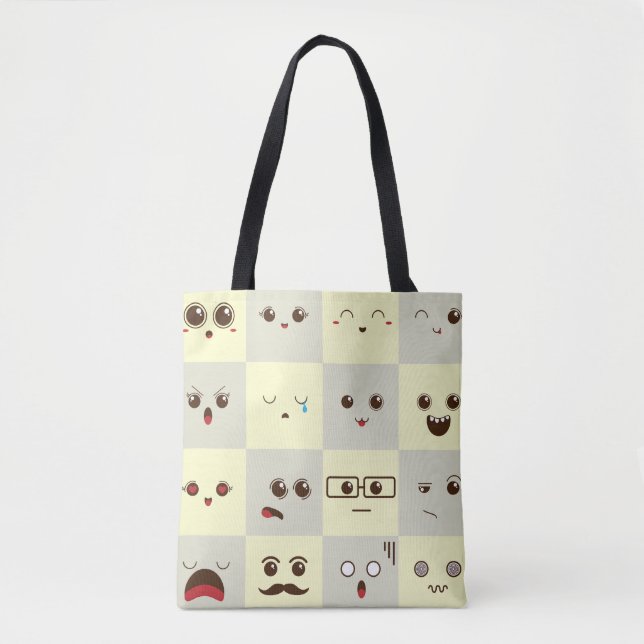 Cute face tote bag (Front)