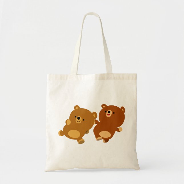 Cute Facetious Cartoon Bears Bag (Front)