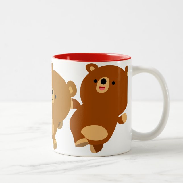 Cute Facetious Cartoon Bears Mug (Right)