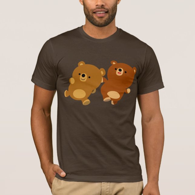 Cute Facetious Cartoon Bears T-Shirt (Front)