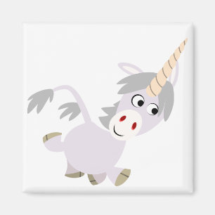 Cute Facetious Cartoon Unicorn Magnet