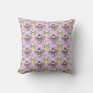 Cute Fairies and Stars and Moons Pattern Cushion