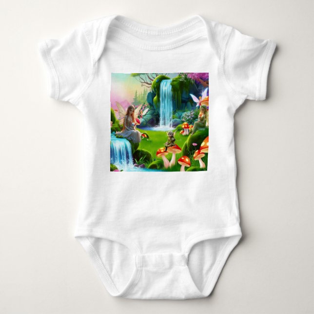 Cute Fairies Baby Bodysuit (Front)