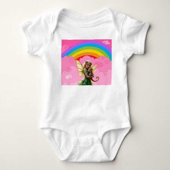 Cute Fairies Baby Bodysuit (Front)