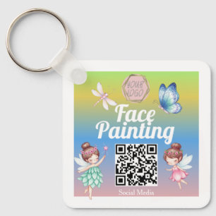 Cute Fairies Facepainter Artist Key Ring