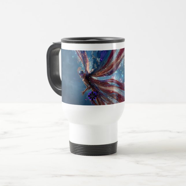 Cute Fairy 4th of July Mug – Independence Day Magi (Front Left)