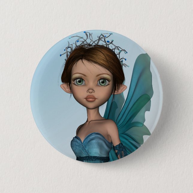 Cute Fairy 6 Cm Round Badge (Front)