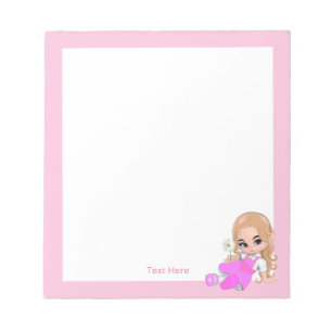 Cute Fairy and Flowers Simple Notepad