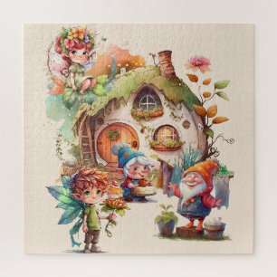 Cute Fairy And Gnome Puzzle