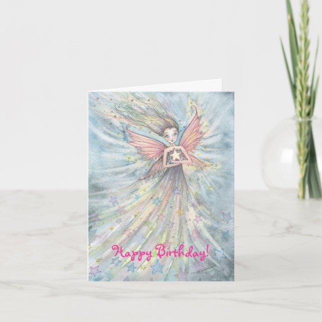 Cute Fairy Birthday Card (Front)
