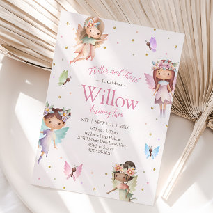 Cute Fairy Birthday Invitation, Pixie Party Invitation