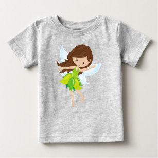Cute Fairy, Brown Hair, Magic Fairy, Forest Fairy Baby T-Shirt