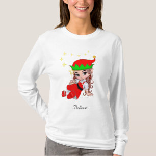 Cute Fairy Elf with Stars Sweatshirt T-Shirt