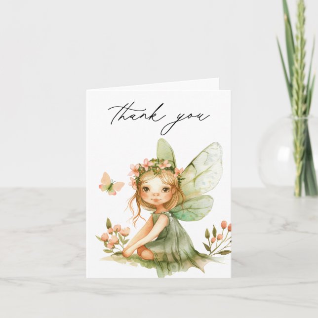 Cute Fairy First Birthday Invitation (Front)
