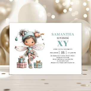 Cute Fairy Girl 1st Birthday Whimsical Magical Invitation