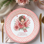 Cute Fairy Girl 5th Birthday Pastel Pink paper  Plate<br><div class="desc">✅ For matching items search 81B in my collections ✅ Make your celebration extra magical with these whimsical fairy girl birthday paper plates, designed in soft blush and pastel pink tones with delicate floral and flower accents. Featuring a cute fairy illustration, they bring charm, sweetness, and a dreamy fairytale feel...</div>