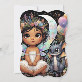 Cute Fairy Girl Birthday Card | Greeting Card