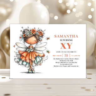 Cute Fairy Girl Birthday Whimsy invitation