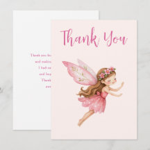 Cute Fairy Girl in Pink Dress